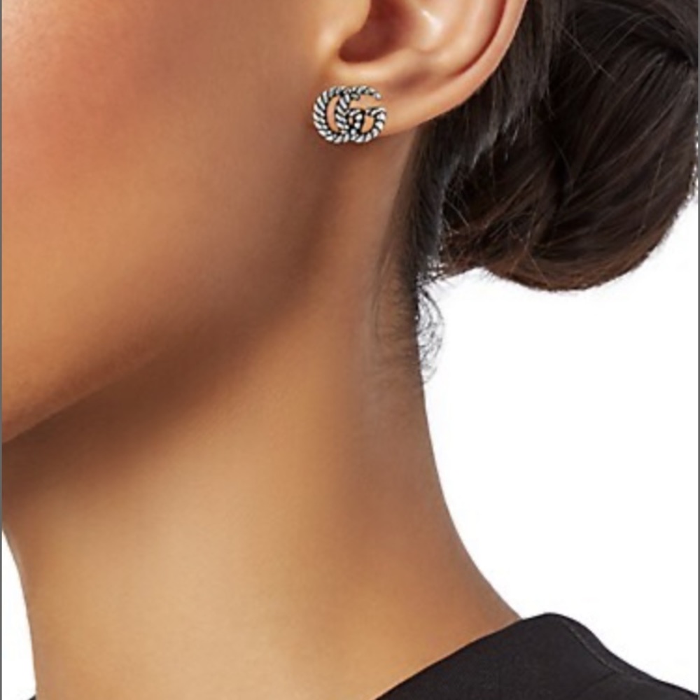 ***PRICE DROP***Authentic Gucci Marmont Silver Stud Earrings
